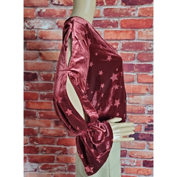 Vintage Havana Split Bell Sleeve Blouse Sm & Med - Picture 3 of 6